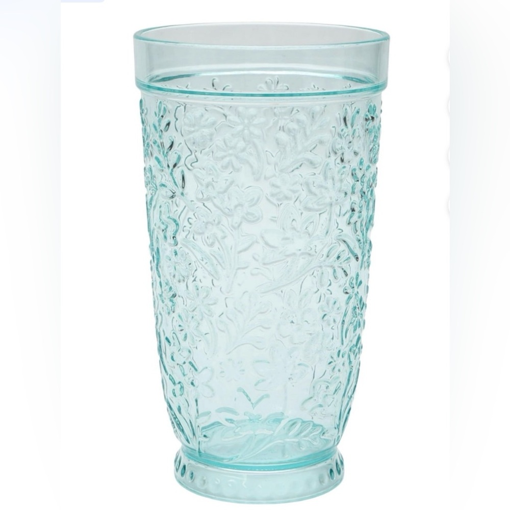 Pioneer Woman 24-Oz Ditsy Tritan Tumbler Teal Set of 2